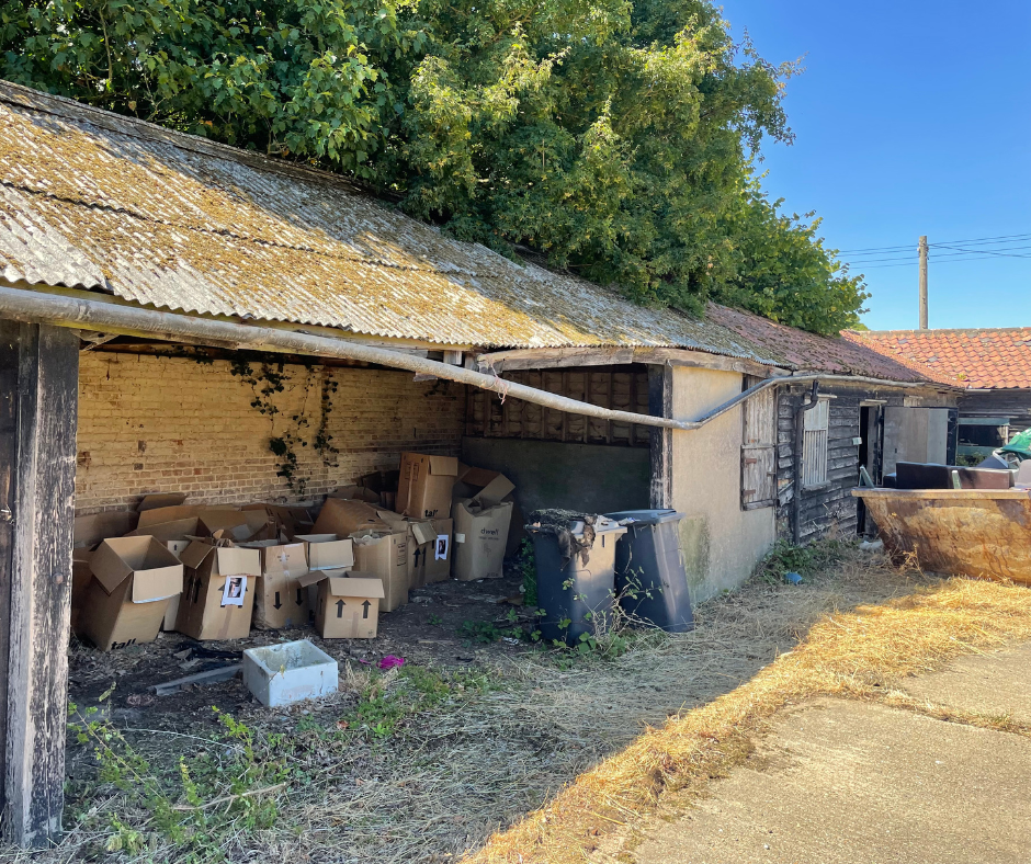 Before and After of Willow Pond Barn