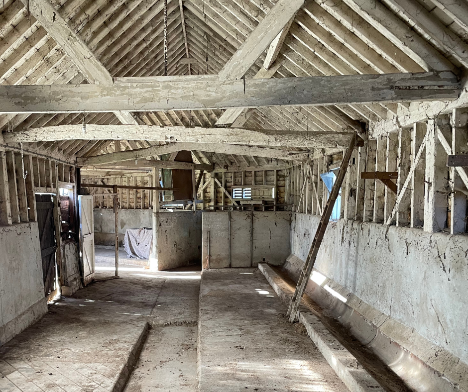 Before and After of Lyons Barn